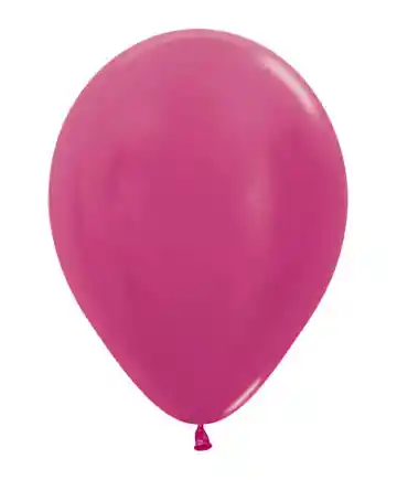 Bomba Globo Biodegradable De Latex Metal Fucsia R9 (23cm)