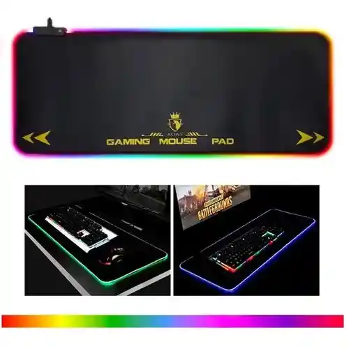 Rgb Tapete Pad Mouse Gamer Con Luces Led Largo Xl 80X30 Cm