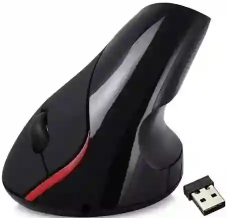 Mouse Vertical Inalámbrico Recargable Weibo Wb-881 Negro