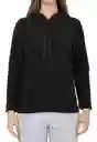 Hoodie Térmico Mujer Quebec Negro Talla S