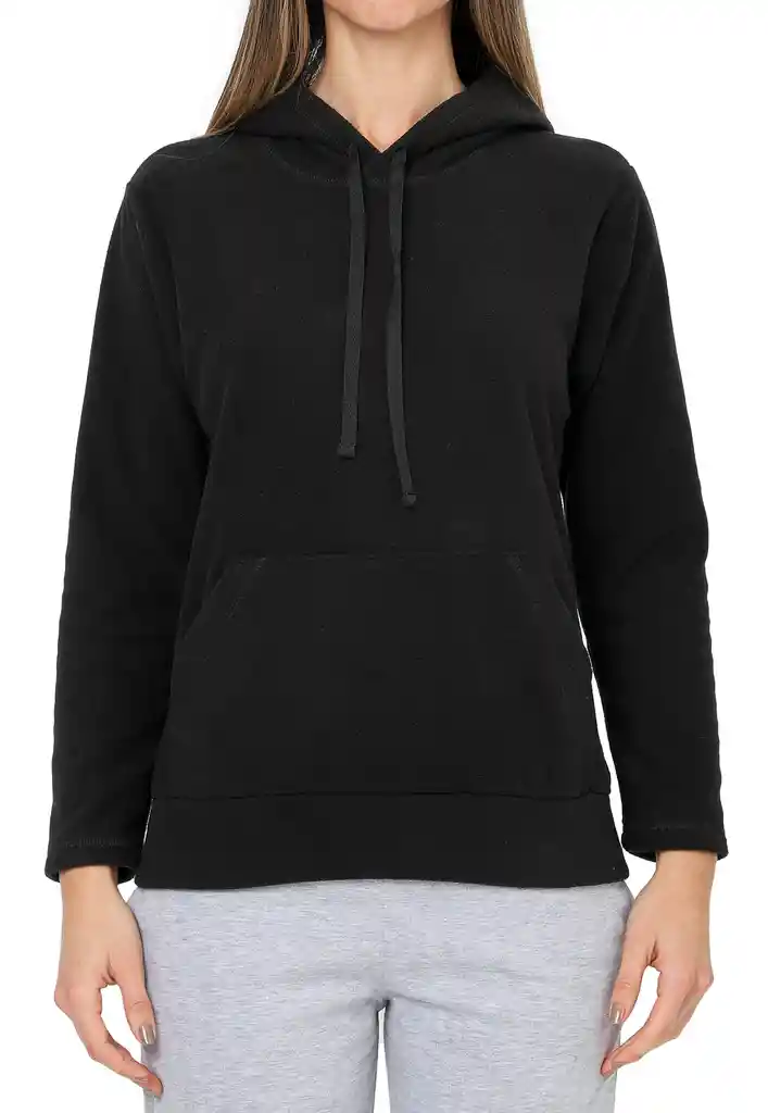 Hoodie Térmico Mujer Quebec Negro Talla S