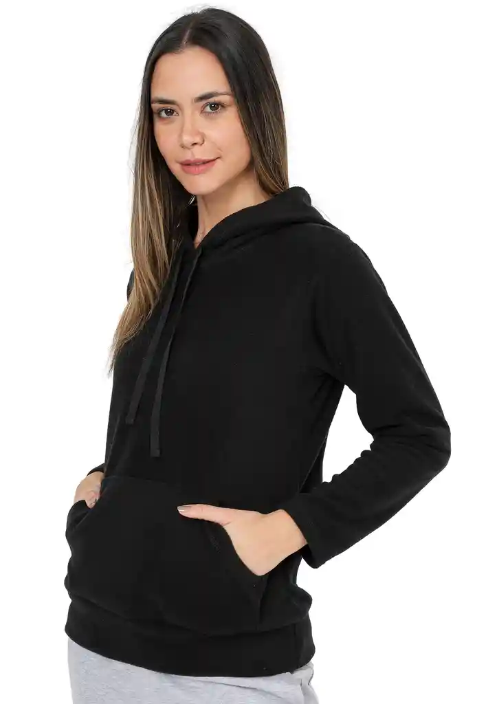 Hoodie Térmico Mujer Quebec Negro Talla S