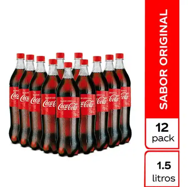  12 Pack Gaseosa Coca-Cola 1.5Lt Original 