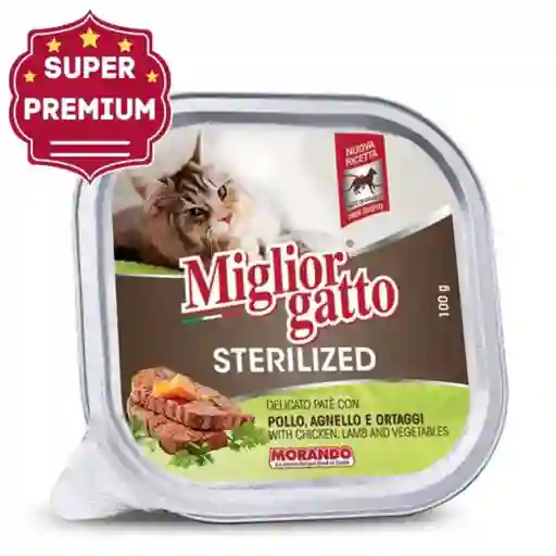 Alimento Húmedo Gato - Pollo, Cordero Y Hortalizas - Super Premium Miglior Gatto