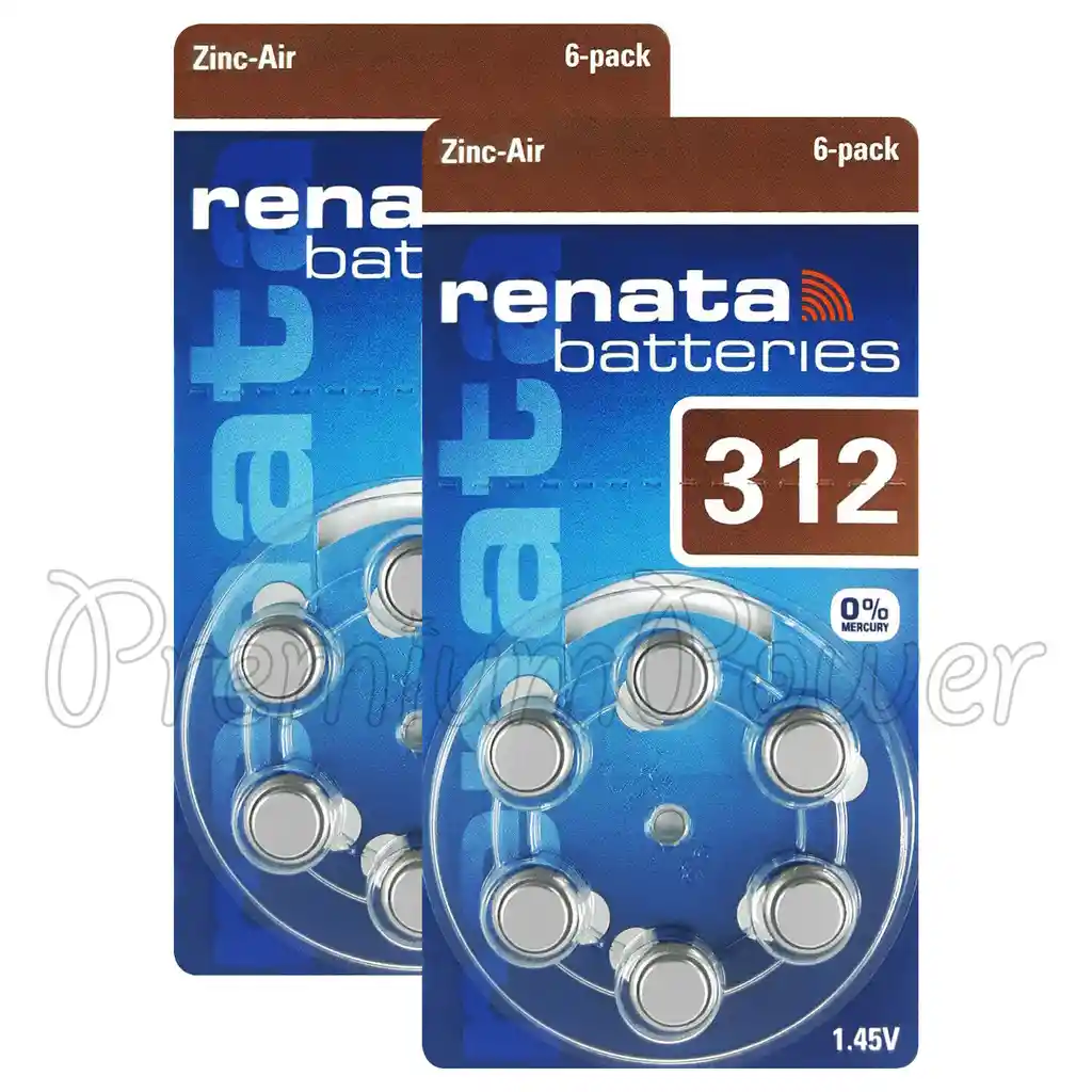 Batería Pila Renata Pr41 Tipo 312 1.45 V Original Pack X 6