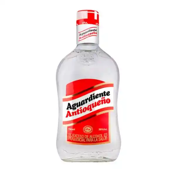 Antioqueño Aguardiente Botella 750 Ml Tapa Roja