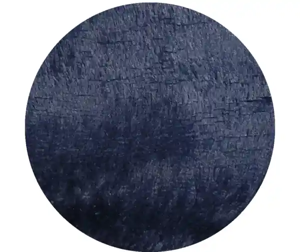 Tapete Pie De Cama Peludo 50x90 Cm Azul Oscuro