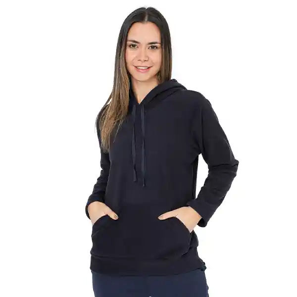 Hoodie Térmico Mujer Quebec Azul Oscuro Talla S