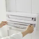 Porta Rollos De Papel De Cocina 4 En1 Aluminio Strech Film