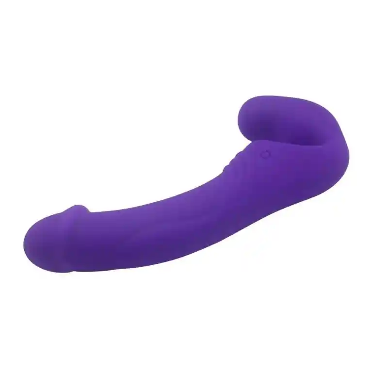 Double Rider Strapless Strap-on Vibrator Morado