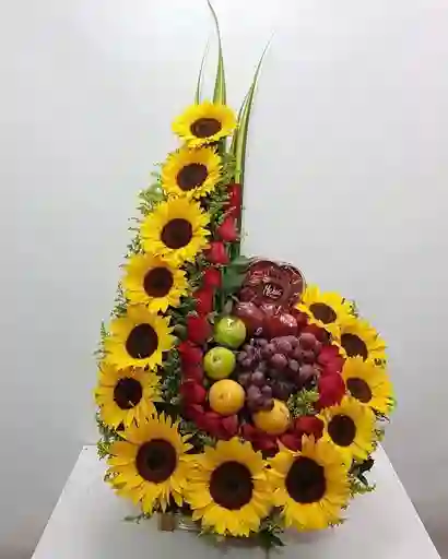 Arreglo Floral En Ele Con Girasoles
