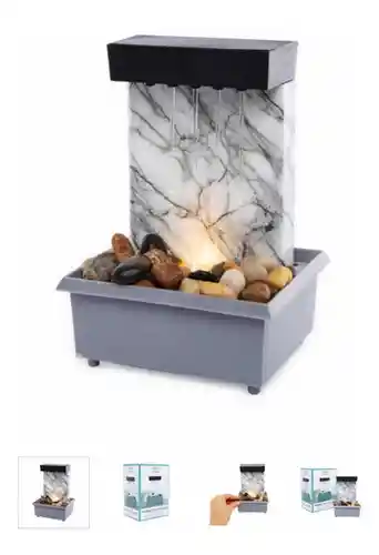 Fuente De Agua Zen Decorativa Casera Escritorio Piedras Led