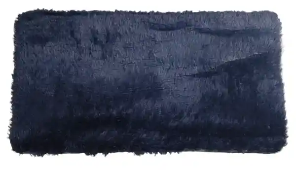 Tapete Salida De Ducha Peludo Antideslizante 40x60 Cm Azul Oscuro