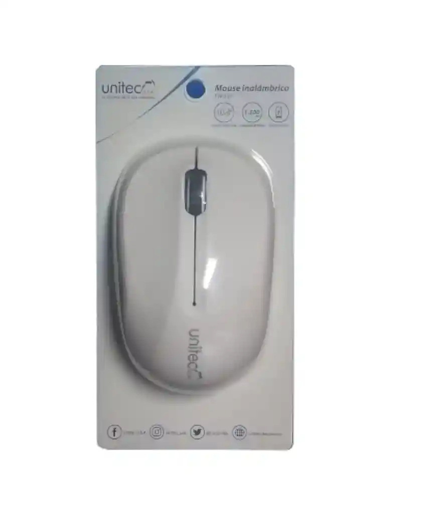 Unitec Mouse Inalambrico Blanco