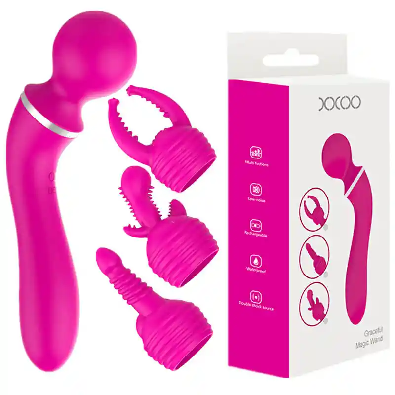 Vibrador Y Masajeador De Clitoris Con Fundas Intercambiables