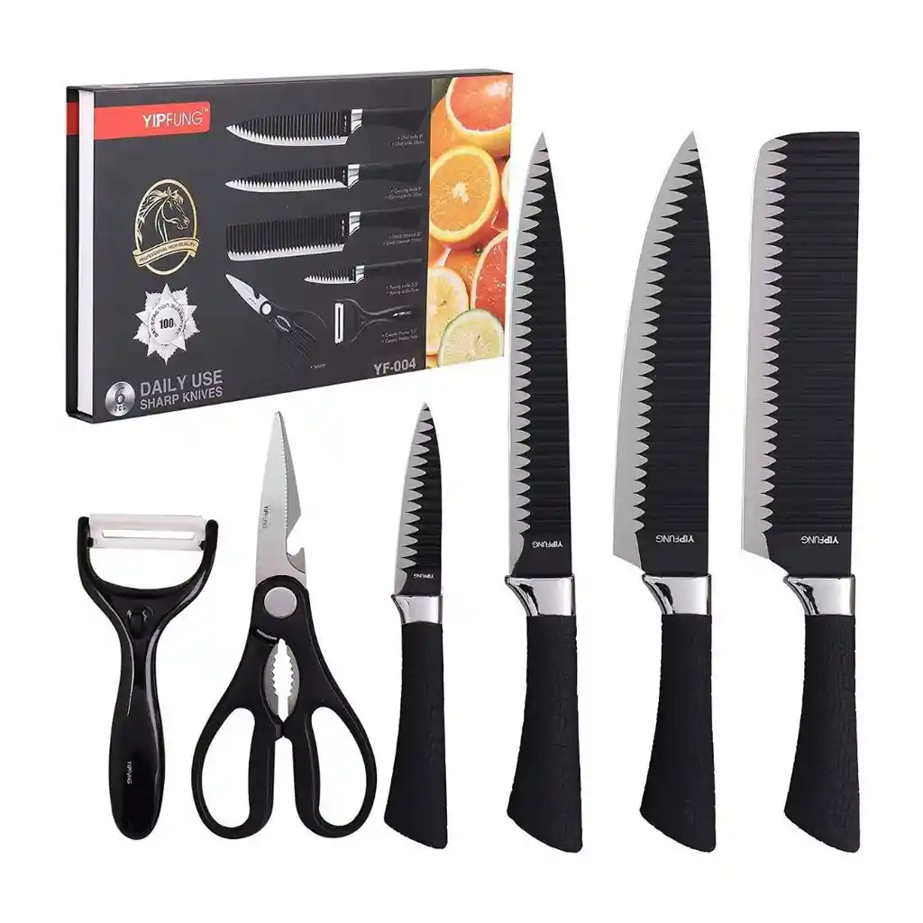 Juego Set De Cuchillos Elegante Para Cocina Chef 6 Piezas