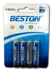 Pilas 4 Baterias Carbon Aaa 1.5 V Beston