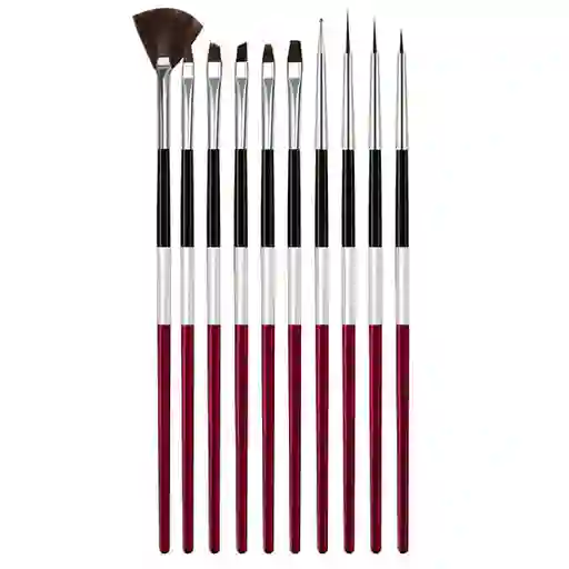 BONAMIX Set Pinceles Manicure X 10Und