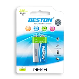 1 Batería Pila Beston Recargable Bst-9v Ni-mh 250 Mah