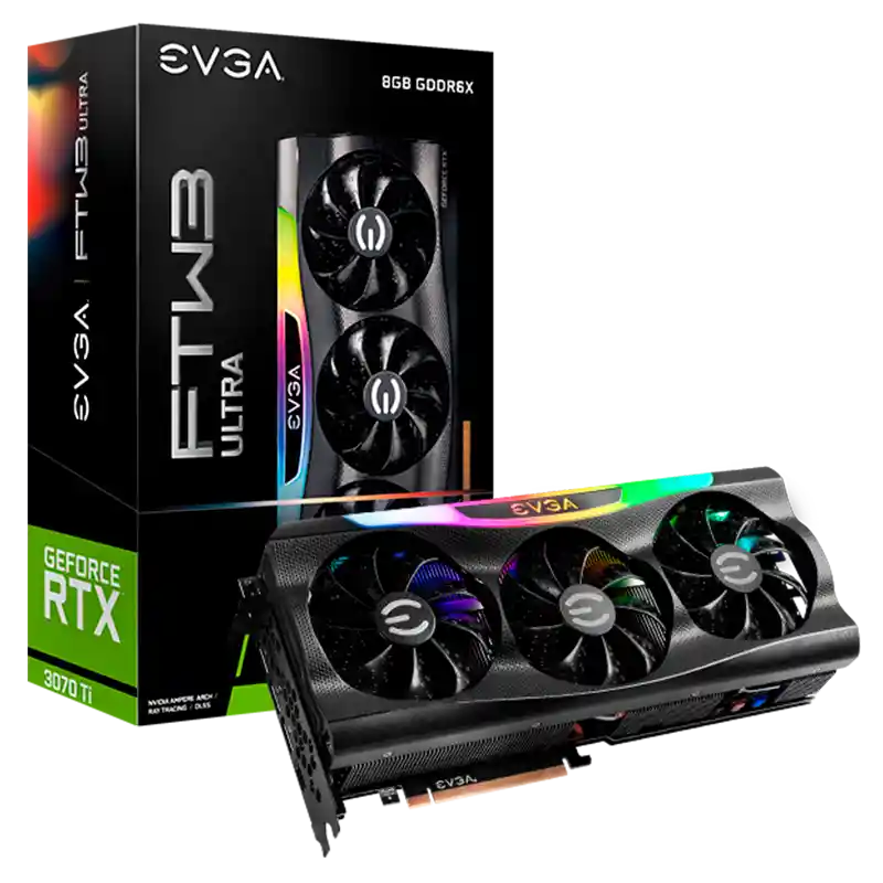 Tarjeta De Vídeo Evga Geforce Rtx 3070 Ti Ftw3 Ultra Gaming 8gb