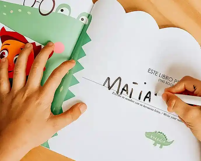Libro Para Niños Borrable Kocodio Abecedario Imprenta