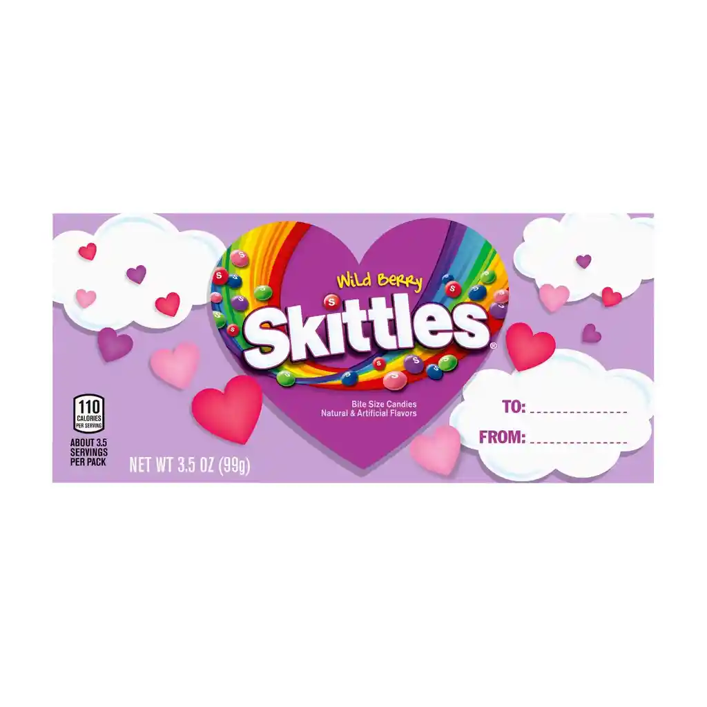 Skittles Caja Frutos Rojos Corazones Edicion Limitada 99G