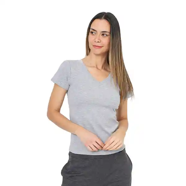 Camiseta Mujer Rosita Gris Claro Talla L