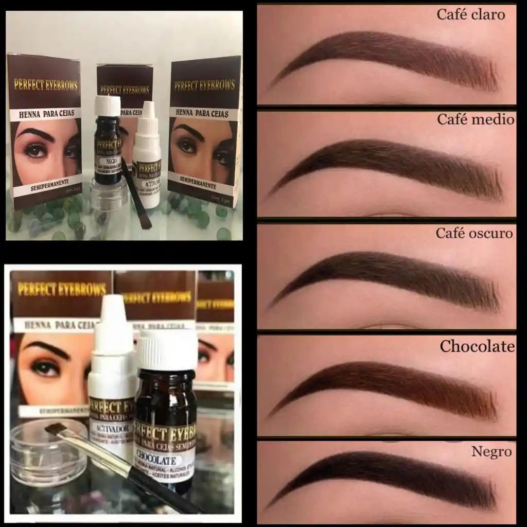 Henna Para Cejas Perfect Eyebrows Café Claro