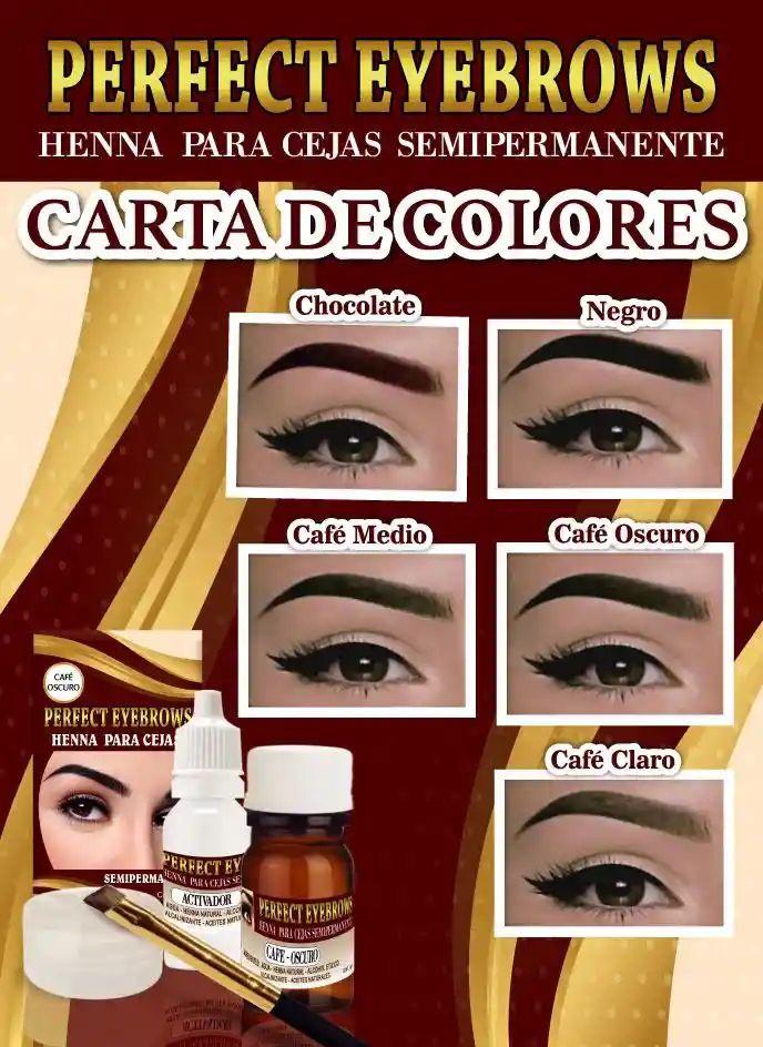 Henna Para Cejas Perfect Eyebrows Café Claro