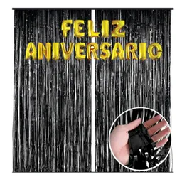 Feliz Aniversario + 2 Cortinas