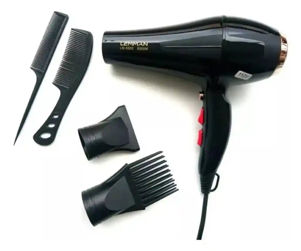 Secador De Cabello Leman 5000 W Con 4 Accesorios