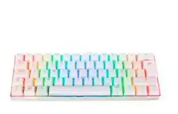 Teclado Gamer Alambrico Mintaka Blanco Switch Azul