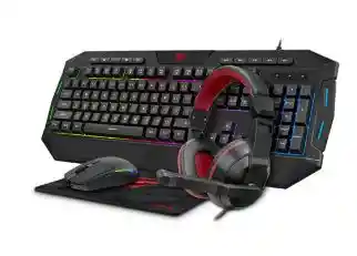 Rgb Combo Gamer Gamenote Teclado+Mouse+Pad Mouse+Cascos Gaming Kb501Cm