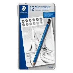 Caja Lapiz Staedtler Negro Graduado X12 Unds 6b 5b 4b 3b 2b B Hb F H 2h 3h 4h