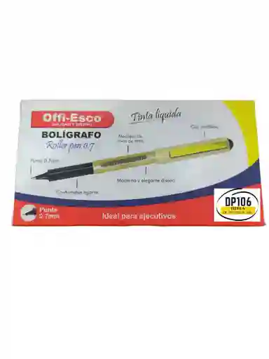 Esfero / Boligrafo Roller Pen 0.7 Offi-esco Lapicero X 1 Und