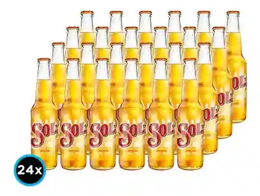 Sol 1 Caja De 24 Cervezas En Botella Mexicana