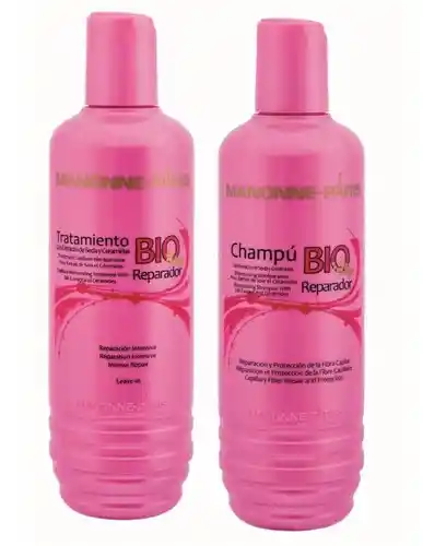 Shampoo (champu) Y Tratamiento Cuidado De La Keratina Bioreparador Manonne Paris