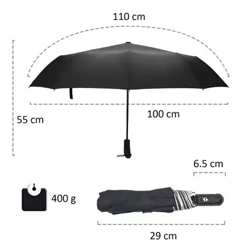 Sombrilla Automática Paraguas Con Protector Solar