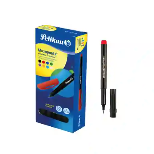 Pelikan Caja Micropunta Rojo X10