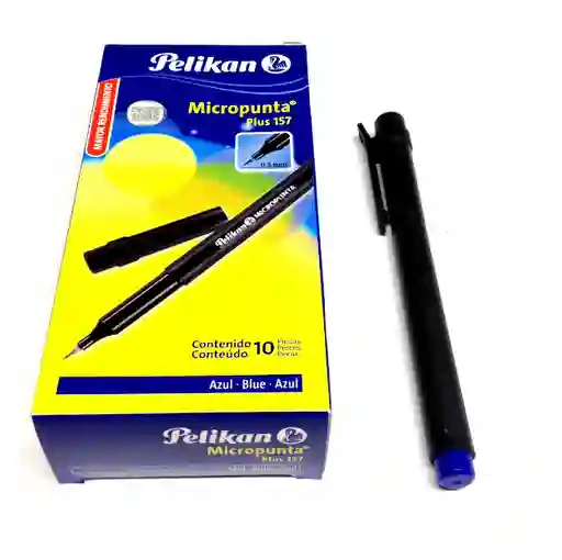 Pelikan Caja Micropunta Azul X10