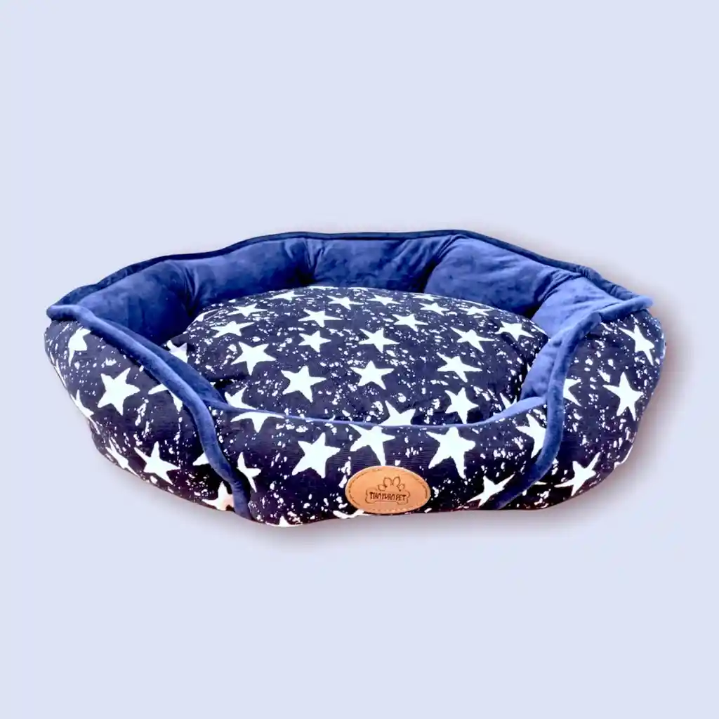 Cama Para Perro O Gatoazul De Estrellas