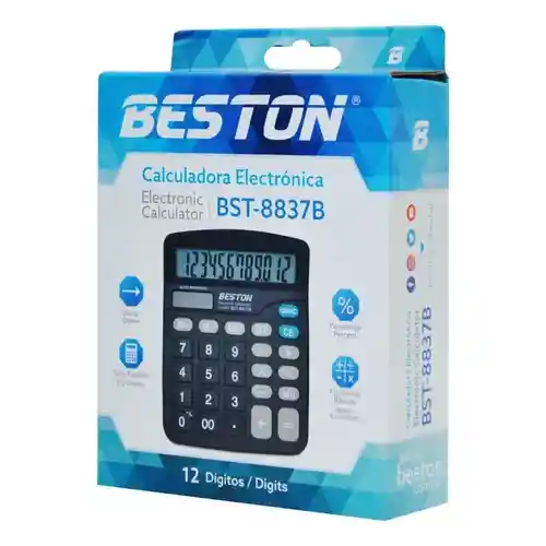 Calculadora Beston 12 Dígitos Bst-8837b