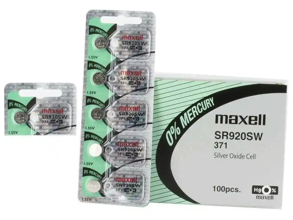 Maxell Pila Bateria 371 (Sr920Sw) 1.55V Original Pack X 5