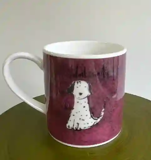 Mug Porcelana Inglesa - Watercolor Red Dog