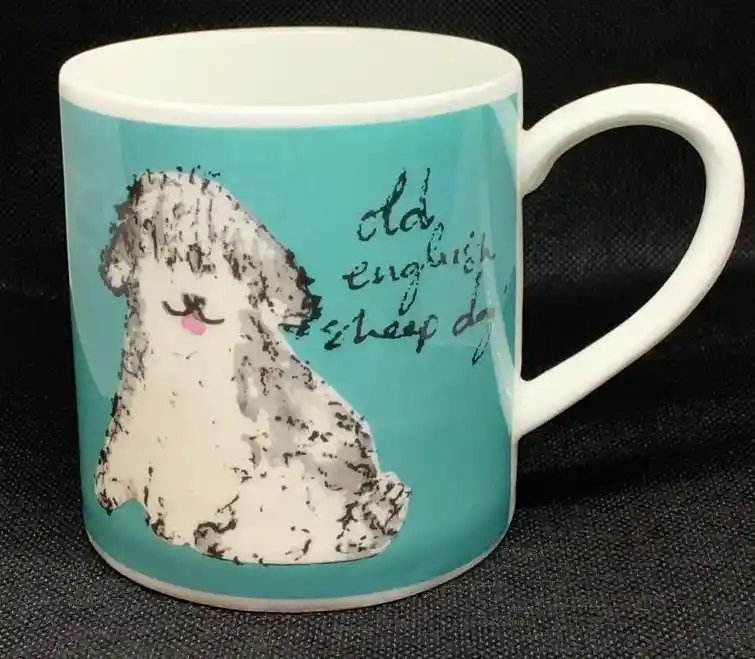 Mug Porcelana Inglesa - Watercolor Blue Dog