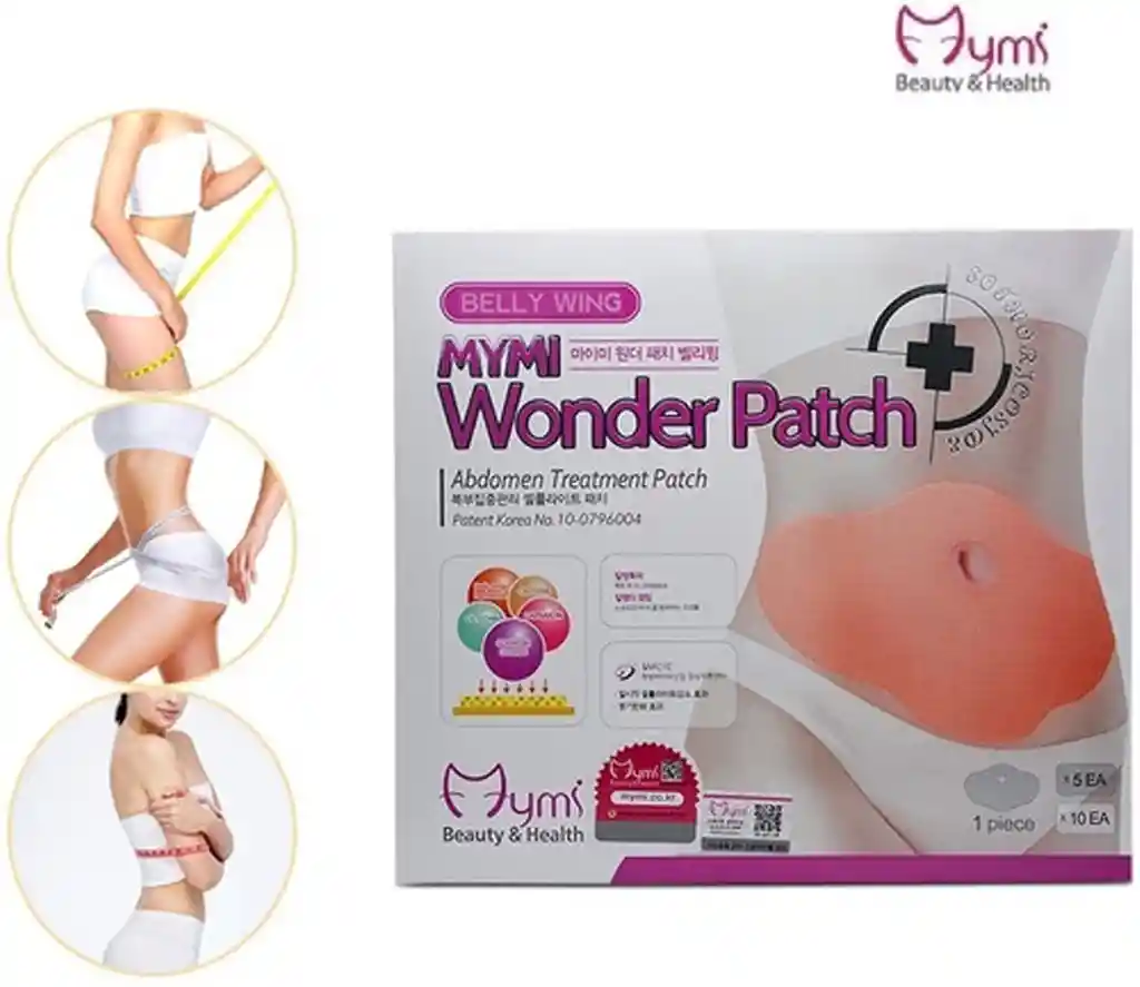 5 Parches Reductores Abdomen Mymi Wonder Patch