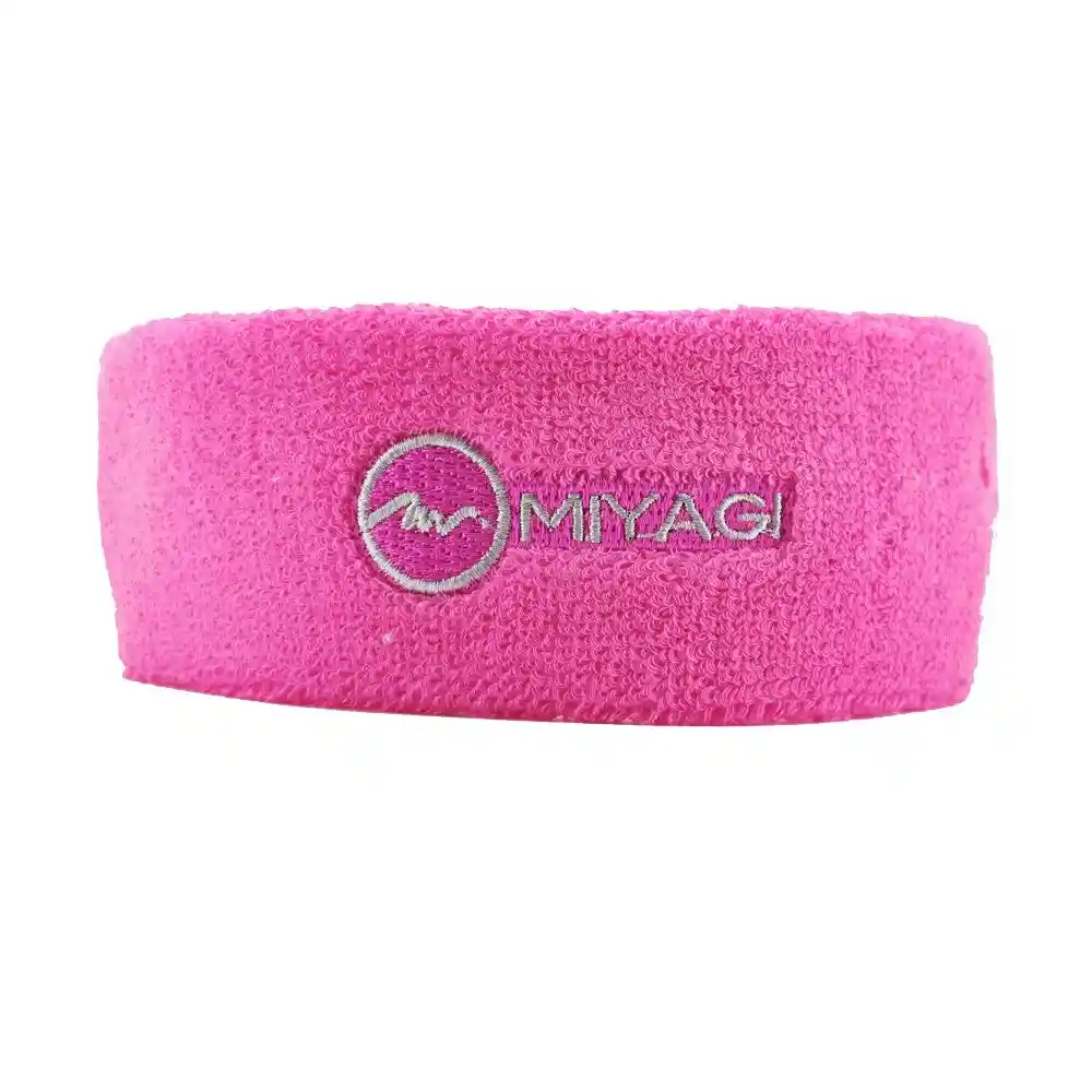 Fucsia Set Kit Balaca Y Muñequera Miyagi Algodon Fitness Gym