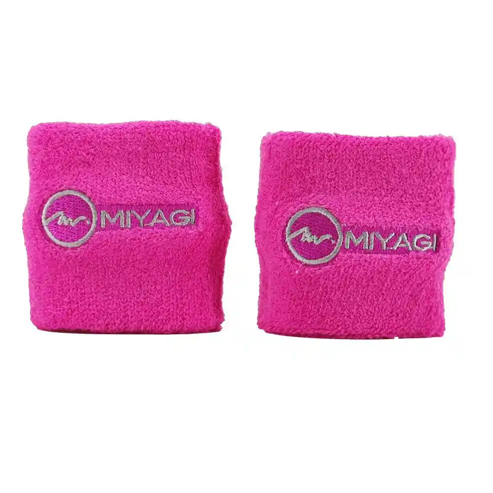 Fucsia Set Kit Balaca Y Muñequera Miyagi Algodon Fitness Gym