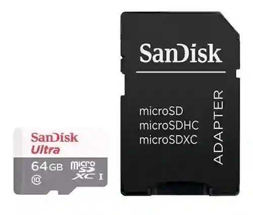 Sandisk Tarjeta De Memoria Sdsqunr-064G-Gn3Ma Ultra Con Adaptador Sd 64Gb
