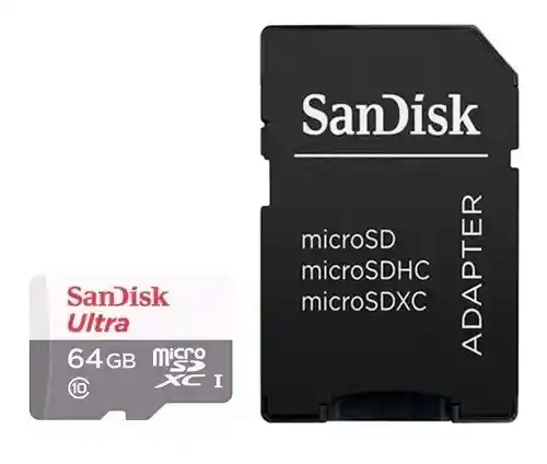 Sandisk Tarjeta De Memoria Sdsqunr-064G-Gn3Ma Ultra Con Adaptador Sd 64Gb